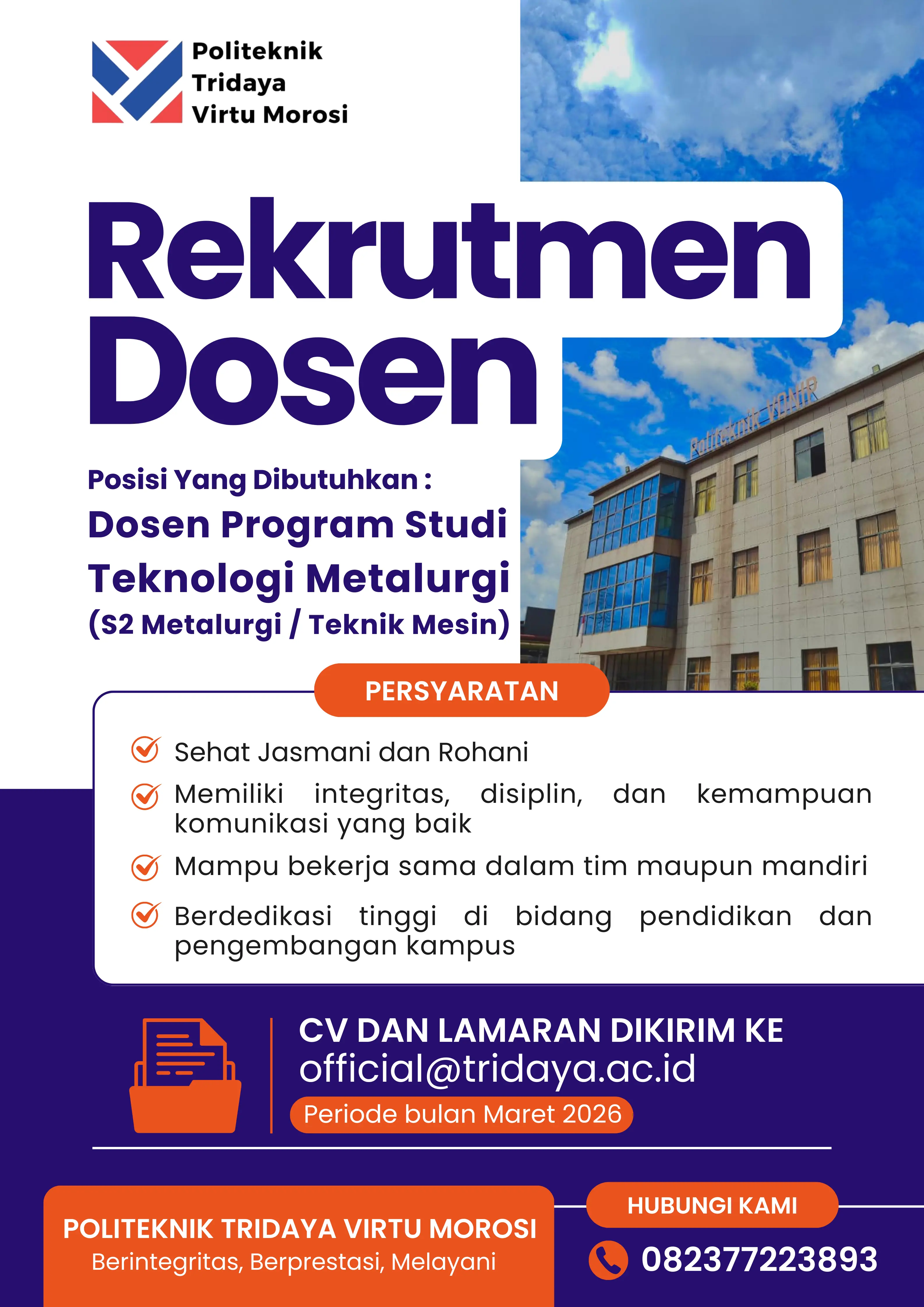 Rekrutmen Dosen Metalurgi